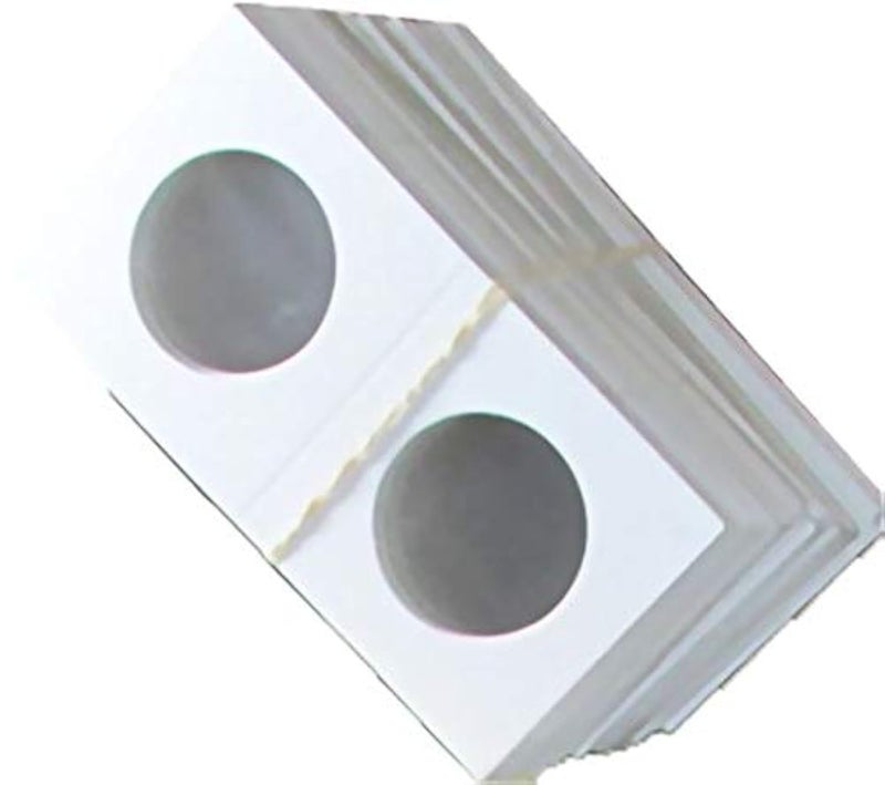 Coin Flips For Large Dollars, 100 Count, Guardhouse Brand Cardboard and Mylar 2"x2" Paper Coin Holders